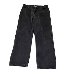 L.L.Bean Classic Fit Straight Jeans Women's 12 Black 5-pocket Denim